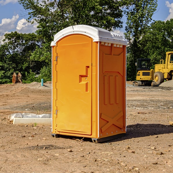 how often are the portable restrooms cleaned and serviced during a rental period in Kerr